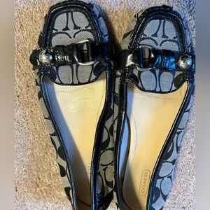 Coach signature black flats